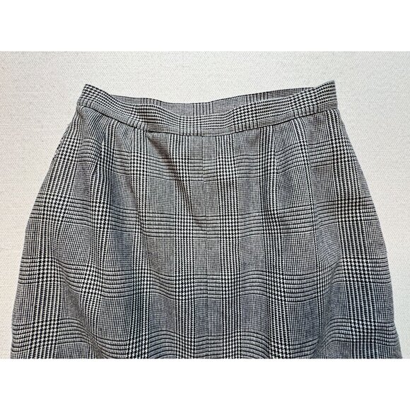 Vintage Sheridan Square Womens Midi Plaid Skirt Size 10 Black White Retro Y2K - Picture 11 of 13
